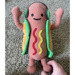 Snapchat Dancing Hot Dog 11'' Plush Toy Internet Meme Rare Toy 2017 &Accessories